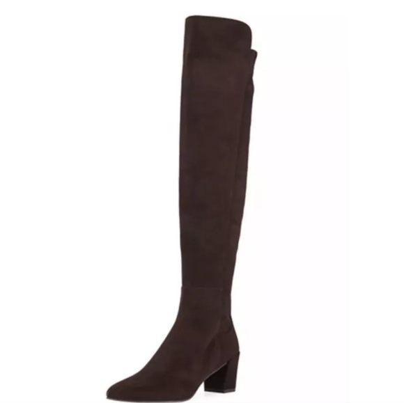🤎HP🤎NEW STUART WEITZMAN Allwayhunk Brown Suede Over-The-Knee Boot Size 10.5 - Picture 8 of 9